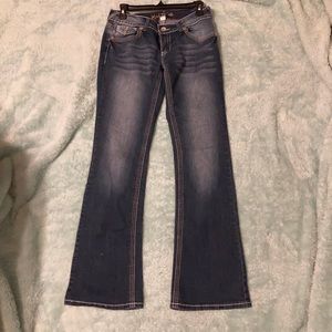 Myth of Jade Blue Boot Cut Jeans Size 8